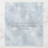 Étiquette Pour Bouteilles De Vin Flèches blanches de neige de glace hiver Wonderlan (Étiquettes simples)