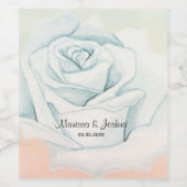 Étiquette Pour Bouteilles De Vin Fleur blanche (Étiquettes simples)