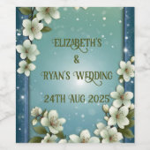 Étiquette Pour Bouteilles De Vin Fleur de cerisier à bulles (Étiquettes simples)