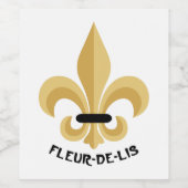 Étiquette Pour Bouteilles De Vin Fleur-De-Lis (Étiquettes simples)