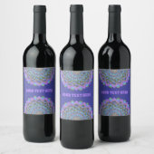 Étiquette Pour Bouteilles De Vin Fleur De Vie - Mandala India Style 2 (Bouteilles)