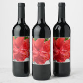Étiquette Pour Bouteilles De Vin Fleur d'Hibiscus Double Rouge (Bouteilles)