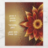 Étiquette Pour Bouteilles De Vin Fleur éternelle : une célébration intemporelle de  (Étiquettes simples)