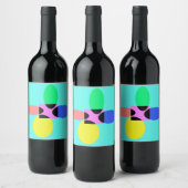 Étiquette Pour Bouteilles De Vin Fleur futuriste (Bouteilles)