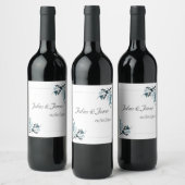 Étiquette Pour Bouteilles De Vin Fleur orientale (Bouteilles)