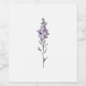 Étiquette Pour Bouteilles De Vin Fleur Pourpre Délicate (Étiquettes simples)