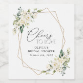 Étiquette Pour Bouteilles De Vin Fleurs blanches, Fleurs de crème, Boho, Fête des m (Étiquettes simples)