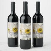 Étiquette Pour Bouteilles De Vin Fleurs d'Iris aquarelle modernes (Bouteilles)