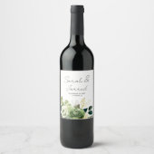 Étiquette Pour Bouteilles De Vin Fleurs Et Mariage De Verdure (Devant)