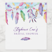 Étiquette Pour Bouteilles De Vin Fleurs Modernes  (Étiquettes simples)