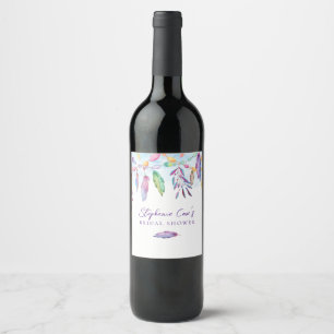 Étiquette Pour Bouteilles De Vin Fleurs Modernes 