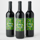 Étiquette Pour Bouteilles De Vin fleurs tropicales (Bouteilles)