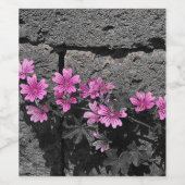 Étiquette Pour Bouteilles De Vin Fleurs violettes (Étiquettes simples)