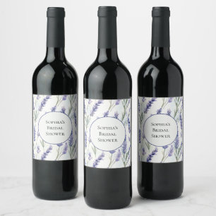 Étiquette Pour Bouteilles De Vin Fleurs Violettes Lavande Jolies Romantiques