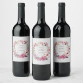 Étiquette Pour Bouteilles De Vin Fleurs Whimsics Wreath Custom (Bouteilles)