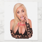 Étiquette Pour Bouteilles De Vin Flirty blonde Thunder_Cove (Étiquettes simples)