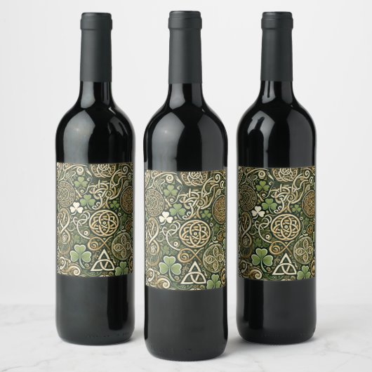 Étiquette Pour Bouteilles De Vin Floraison celtique (Bouteilles)