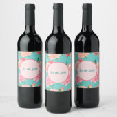 Étiquette Pour Bouteilles De Vin Floral (Bouteilles)