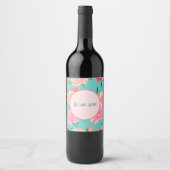 Étiquette Pour Bouteilles De Vin Floral (Devant)