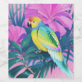 Étiquette Pour Bouteilles De Vin Floral/hawaïen/tropical/perroquet (Étiquettes simples)