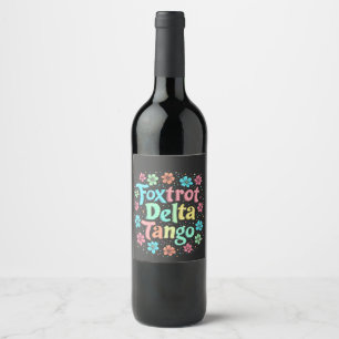 Étiquette Pour Bouteilles De Vin Floral Subtle Anti Trump 8647 Anti Maga