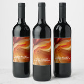 Étiquette Pour Bouteilles De Vin Flore en rouge (Bouteilles)