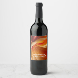 Étiquette Pour Bouteilles De Vin Flore en rouge