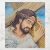 Étiquette Pour Bouteilles De Vin Foi chrétienne Jésus Christ (Étiquettes simples)