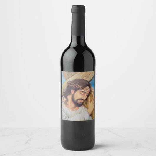 Étiquette Pour Bouteilles De Vin Foi chrétienne Jésus Christ (Devant)