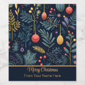 Étiquette Pour Bouteilles De Vin Foliage de vacances (Étiquettes simples)