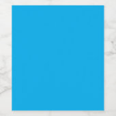 Étiquette Pour Bouteilles De Vin Fond Bleu Cyan Uni (Étiquettes simples)