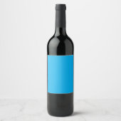 Étiquette Pour Bouteilles De Vin Fond Bleu Cyan Uni (Devant)