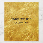 Étiquette Pour Bouteilles De Vin Fond d'or (Étiquettes simples)