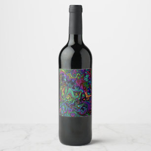 Étiquette Pour Bouteilles De Vin Fonte cérébrale