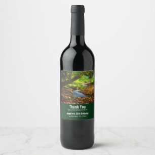 Étiquette Pour Bouteilles De Vin Forest Creek Belle nature Merci photo