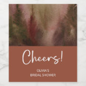 Étiquette Pour Bouteilles De Vin Forêt de terracotta à l'aquarelle d'automne pour u (Étiquettes simples)