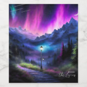 Étiquette Pour Bouteilles De Vin Forêt enchantée (Étiquettes simples)