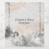 Étiquette Pour Bouteilles De Vin Forêt forestière (Étiquettes simples)