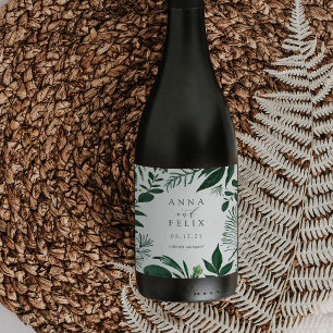 Étiquette Pour Bouteilles De Vin Forêt sauvage Mariage personnalisé