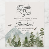 Étiquette Pour Bouteilles De Vin Forêt Woodland Adventure Attend (Étiquettes simples)