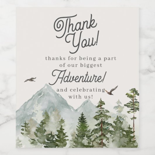 Étiquette Pour Bouteilles De Vin Forêt Woodland Adventure Attend (Étiquettes simples)