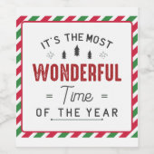 Étiquette Pour Bouteilles De Vin Forfait cadeau (Étiquettes simples)