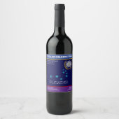 Étiquette Pour Bouteilles De Vin Formation de l'hémisphère nord Pleiades Star (Devant)