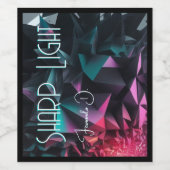 Étiquette Pour Bouteilles De Vin Forme Abstraite géométrique claire et nette (Étiquettes simples)