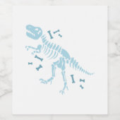 Étiquette Pour Bouteilles De Vin Fossiles de dinosaures (Étiquettes simples)