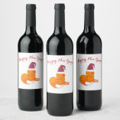 Étiquette Pour Bouteilles De Vin Fox New Year Custom Happy New year (Bouteilles)