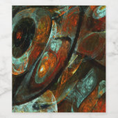 Étiquette Pour Bouteilles De Vin Fractionner l'art Abstrait (Étiquettes simples)