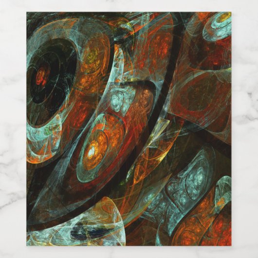 Étiquette Pour Bouteilles De Vin Fractionner l'art Abstrait (Étiquettes simples)