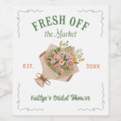 Étiquette Pour Bouteilles De Vin Frais débarqués de l'expédition de mariage sur le  (Étiquettes simples)