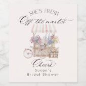 Étiquette Pour Bouteilles De Vin Frais sorti du marché Chariot de fleurs Baby Showe (Étiquettes simples)
